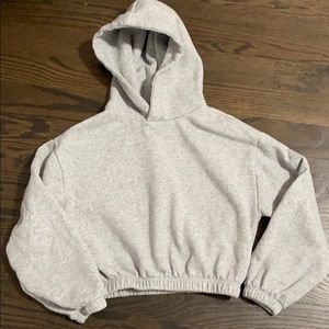 Zara grey cropped hoodie